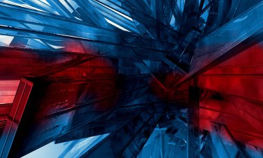 dijital teknoloji kavramı banner arka plan için hazır 3D render 