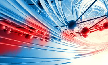 dijital teknoloji kavramı banner arka plan için hazır 3D render 