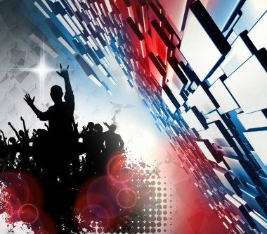 İnsanlar dans ile parti arka plan