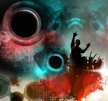 İnsanlar dans ile parti arka plan