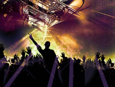 İnsanlar dans ile parti arka plan