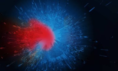 Soyut teknoloji dijital hi teknoloji kavramının 3d render