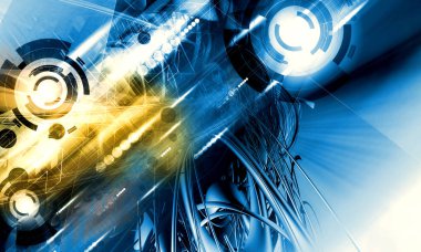 Soyut bağlantı yapısının 3d render