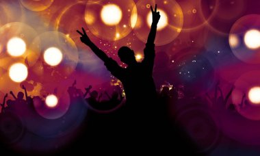 Gece hayatı ve disko konsepti. Resimler afiş ya da poster için hazır 