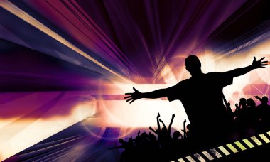 Gece hayatı ve disko konsepti. Resimler afiş ya da poster için hazır 