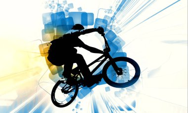 Bmx sürücüsü spor çizimi