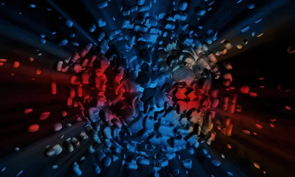 抽象技術デジタルハイテクコンセプトの3Dレンダリング — ストック写真