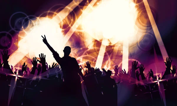 Nightlife Disco Concept Illustration Ready Banner Poster — Stock Photo, Image