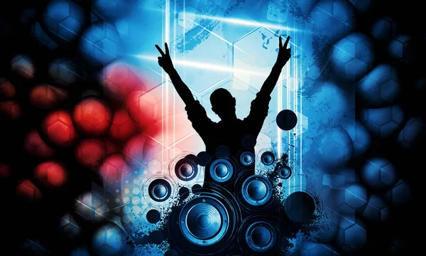 Gece hayatı ve disko konsepti. Resimler afiş ya da poster için hazır 