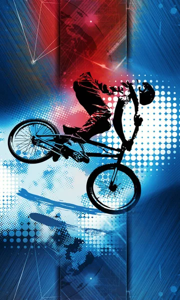 Bmx Rider Sport Illusztrációja — Stock Fotó
