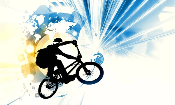 Ilustracja Sport Bmx Rider — Zdjęcie stockowe