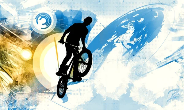 Sport Illustration Von Bmx Rider — Stockfoto