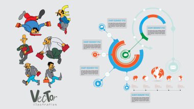 İş illüstrasyonu için bilgi vektörü ögeleri