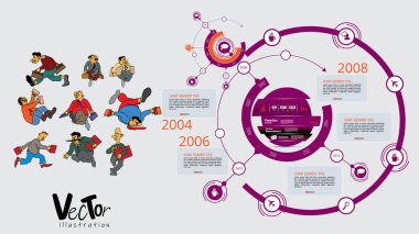 İş illüstrasyonu için bilgi vektörü ögeleri