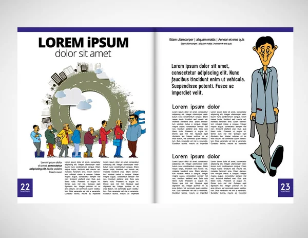 Model Vector Ontwerp Klaar Voor Gebruik Voor Brochure Jaarverslag Tijdschrift — Stockvector