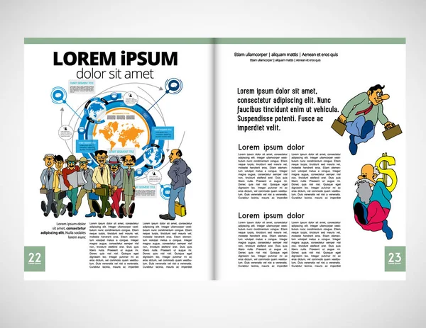 Model Vector Ontwerp Klaar Voor Gebruik Voor Brochure Jaarverslag Tijdschrift — Stockvector