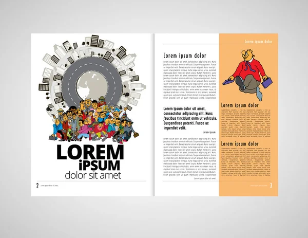 Modèle Vectoriel Prêt Emploi Pour Brochure Rapport Annuel Magazine — Image vectorielle