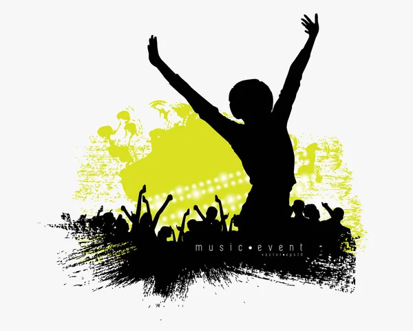 Party Background Dancing People — Stock Vector