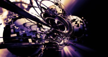 Soyut teknoloji dijital hi teknoloji kavramı afiş arka plan için hazır 3d render