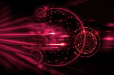 Soyut dijital teknoloji arkaplanının 3B görüntülenmesi