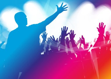 Büyük müzik etkinliği. Poster veya afiş için arkaplan hazır 
