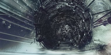 Soyut teknoloji dijital hi teknoloji kavramı afiş arka plan için hazır 3d render 