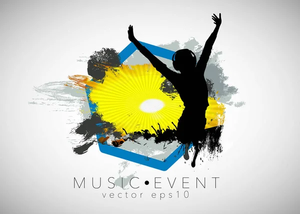 Party Background Dancing People Vector Illustration — Stock Vector