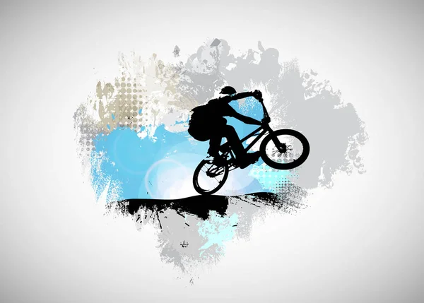 Ilustración Deportiva Del Ciclista Bmx — Vector de stock