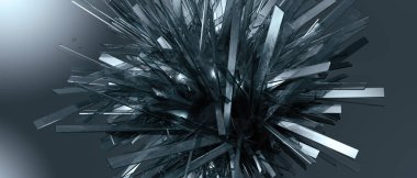 dijital teknoloji kavramı banner arka plan için hazır 3D render