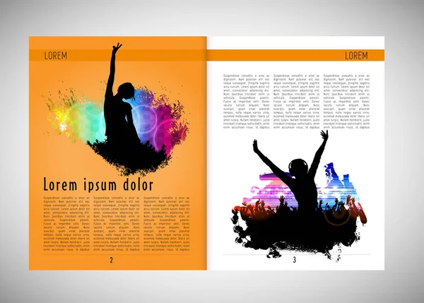 Magazine Impression Avec Sujet Musique Arrière Plan Vecteur Facile Éditer — Image vectorielle