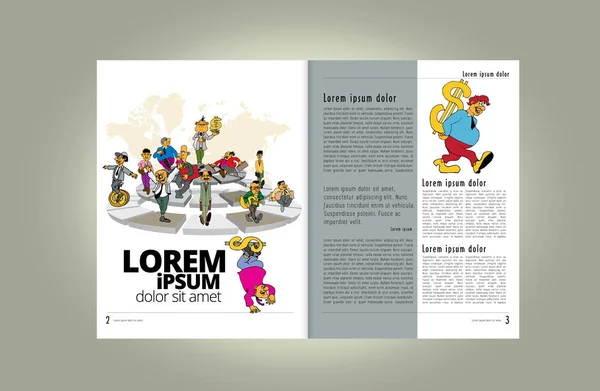 Business Lehti Esite Layout Talouden Aihe Vektori — vektorikuva