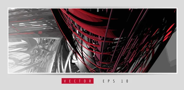 3D soyut teknoloji dijital hi-tech kavramına sahip vektör poster arkaplanı