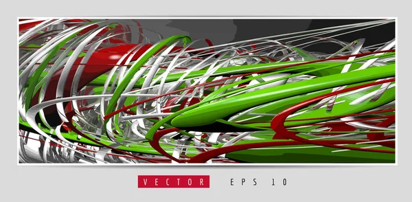 3D soyut teknoloji dijital hi-tech kavramına sahip vektör poster arkaplanı