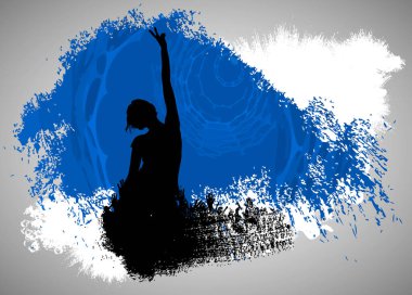 Gece hayatı ve disko konsepti. Resimler afiş ya da poster için hazır