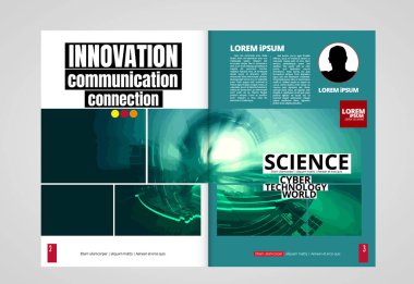 İş dergisi için şablonlar, broşürler, 3B biçimlendirme kavramına sahip kitapçık