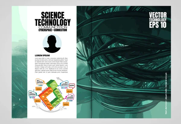 Design Templates Business Magazine Flyer Booklet Rendering Concept — Stock Vector