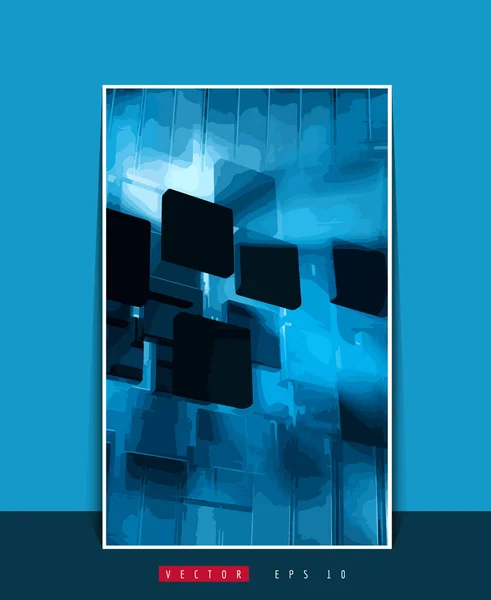Poster Achtergrond Met Rendering Abstracte Technologie Digitaal Tech Concept — Stockvector