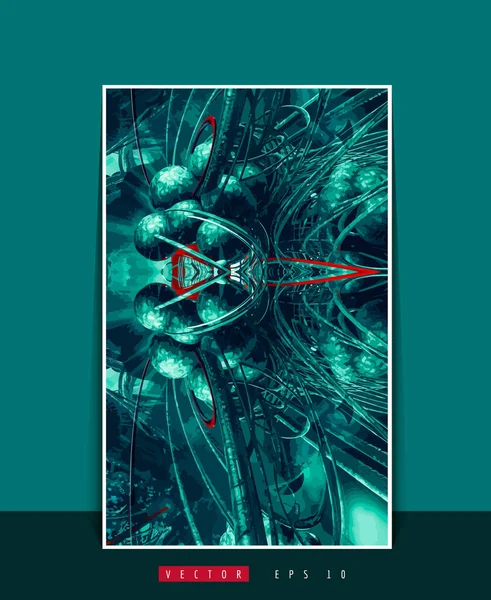 Poster Hintergrund Mit Illustration Abstrakte Technologie Digitales Hallo Tech Konzept — Stockvektor