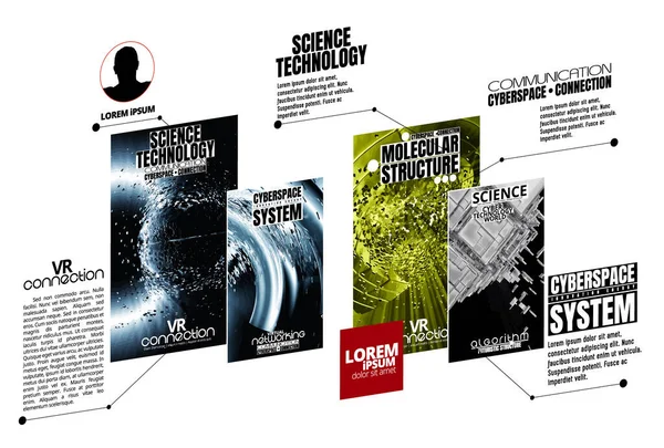 Technologie Konzept Hintergrund Bereit Für Die Präsentation Vektor Illustration — Stockvektor