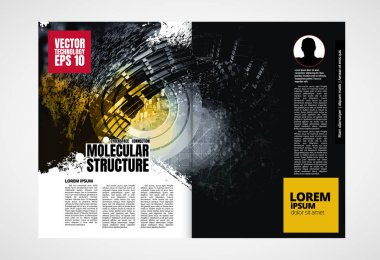 Broşür, dergi, broşür, broşür, kitapçık ve 3 boyutlu oluşturma arkaplanı için modern vektör şablonları