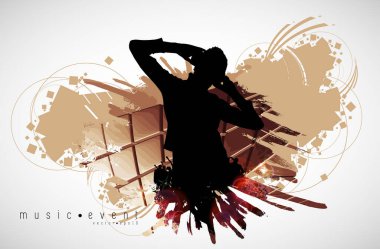 Gece hayatı ve disko konsepti. Resimler afiş ya da poster için hazır