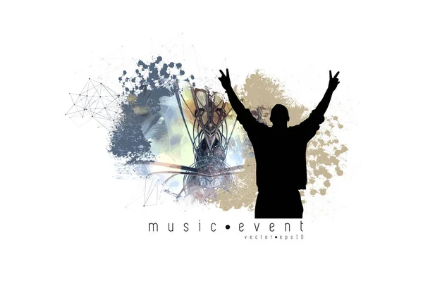 Concert Background Design Einfach Bearbeitende Vektorillustration — Stockvektor