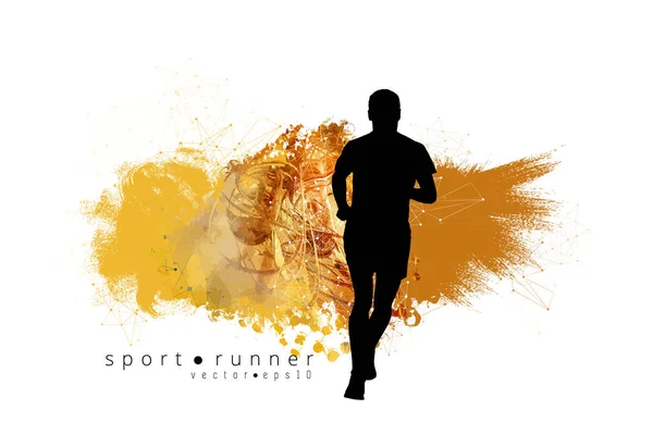 Jeune Coureur Fitness Illustration Vectorielle — Image vectorielle