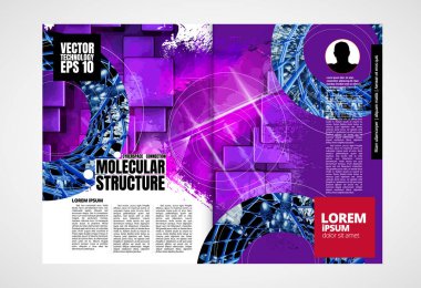 Broşür, kitap veya sunum modellemesi kullanıma hazır, vektör illüstrasyonunu düzenlemek kolay