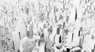 Soyut teknolojinin 3 boyutlu yorumlaması Dijital yüksek teknoloji arkaplanı