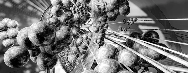 Soyut teknolojinin 3 boyutlu yorumlaması Dijital yüksek teknoloji arkaplanı