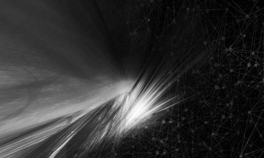 Soyut teknolojinin 3 boyutlu illüstrasyonu Sancak arkaplanı için hazır dijital hi-tech konsepti 