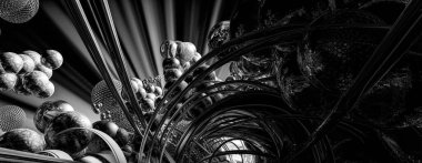 Soyut teknolojinin 3 boyutlu illüstrasyonu Sancak arkaplanı için hazır dijital hi-tech konsepti  