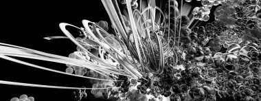 Soyut teknolojinin 3 boyutlu illüstrasyonu Sancak arkaplanı için hazır dijital hi-tech konsepti  