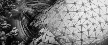 Soyut teknolojinin 3 boyutlu illüstrasyonu Sancak arkaplanı için hazır dijital hi-tech konsepti 